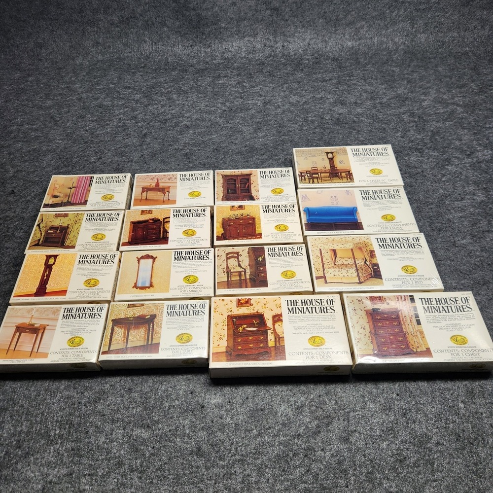 Lot 16 X-Acto Vintage House of Miniatures Wood Furniture Chippendale Hepplewhite